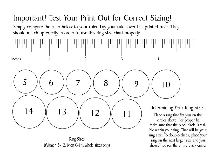 ring sizer chart