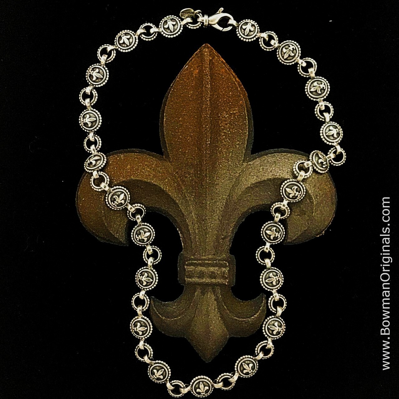 Handmade Sterling Silver Fleur de Lis Necklace