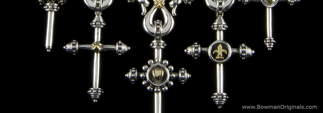 Sterling Silver and 18k Gold Handmade Necklace by Bowman Originals