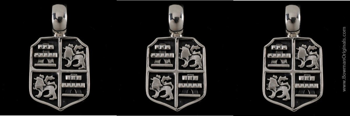 Lion and Castle Crest Blog  Sterling Silver handmade Lion and Castle Crest Pendant